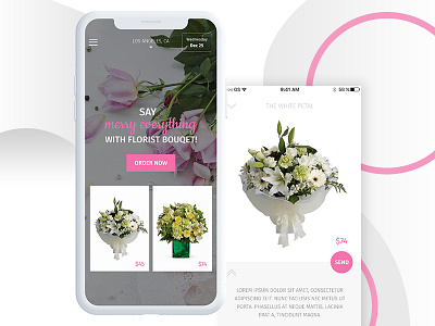 E-Commerce flower store android appdesign appui e commerce ecommerceapp flower flowerapp ios store ui ux