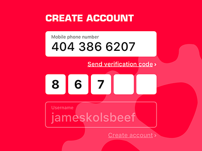 Account creation 001 dailyui