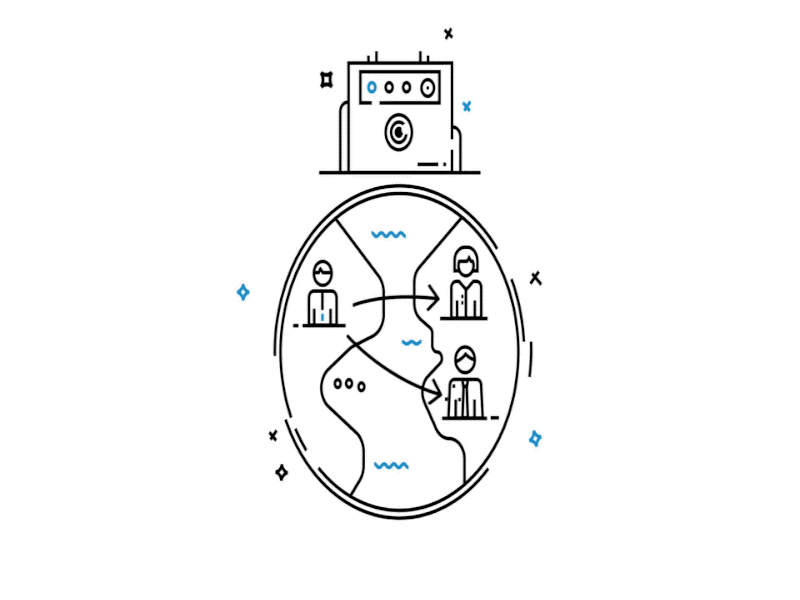 Worldwide Serveeeeers animation character design characters explainer explainer video fun illustration motion graphics outline simple illustration