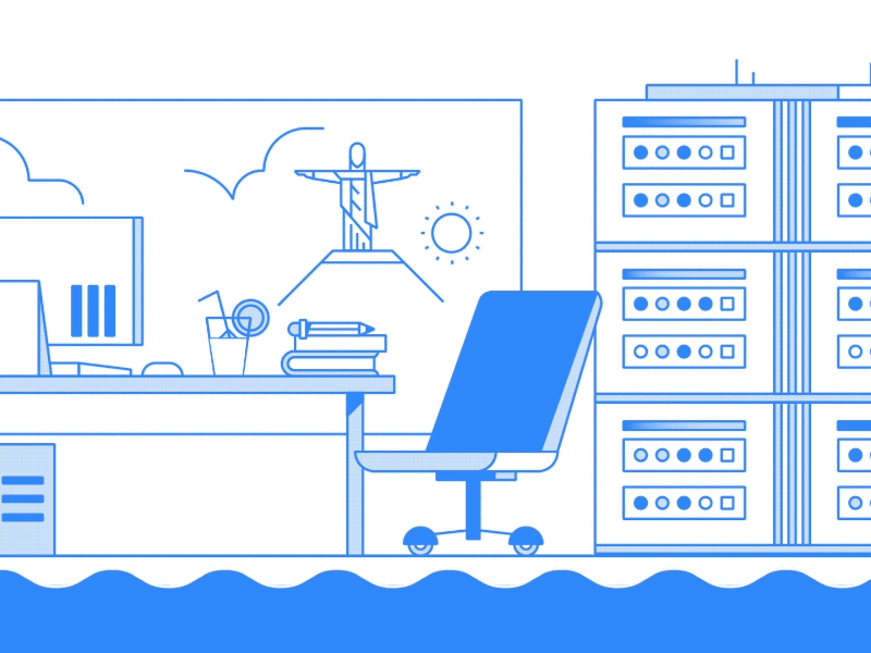 Office flood in Rio animation character design characters explainer explainer video fun illustration motion graphics outline simple illustration