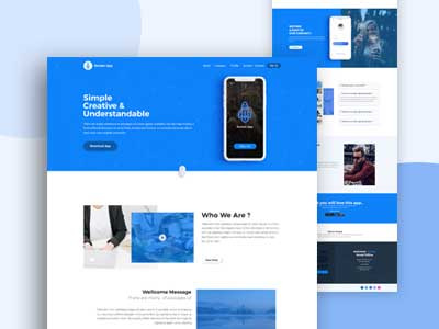 App Landing Page (concept) app clean design graphics mobile app modern uiux