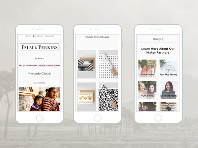 Ecommerce Design - Palm & Perkins ecommerce mobiledesign responsive shopify webdesign