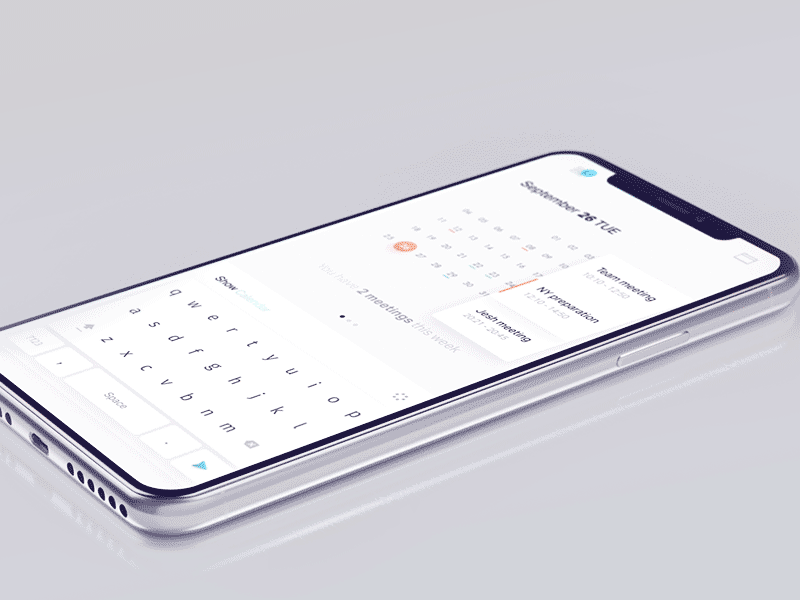 instant ui interaction for natural ai 3d ai ios iphone mockup neural os search thinking ui ux white