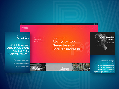 Website for PWG agency creative design site sketch web