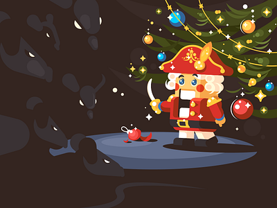 Nutcracker character chrstmas flat illustration kit8 new year nutcracker tree vector xmas