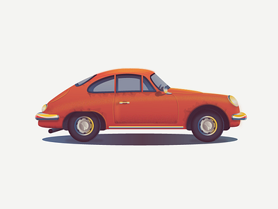 Car Illustration ! . car design icon illustration porsche