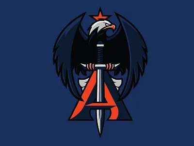 Empire a animal bird branding buffalo ny eagle football illustration logo sports star sword