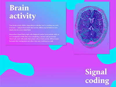 Brain activity uiux webdesign