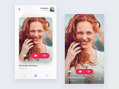 Concept for DM application app chat concept dm ios iphone messaging minimal photo profile ui video