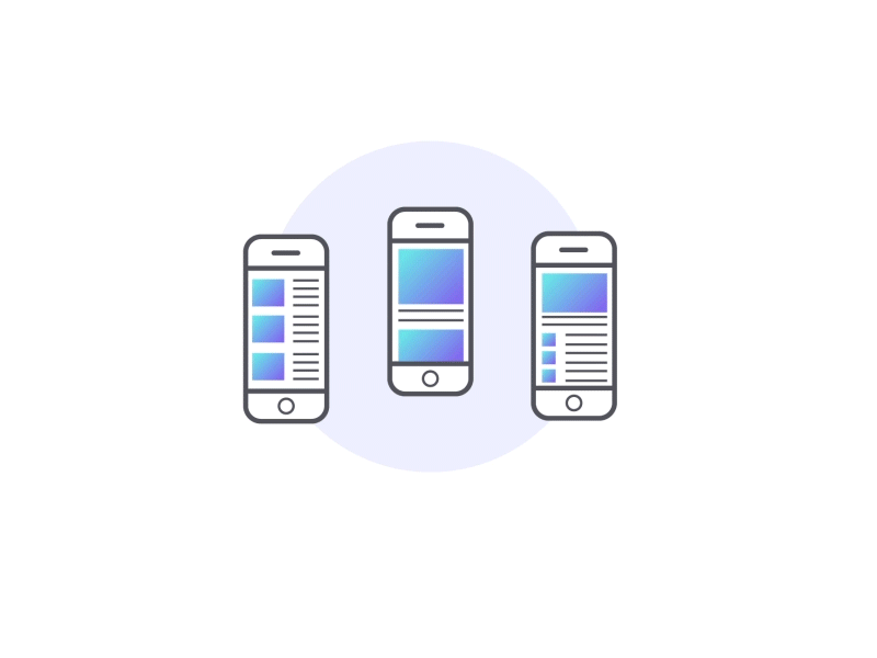 Infographic bar etc graph mobile performance