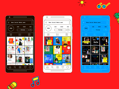 instagram App blog color facebook icons instagram japan kit lifestyle model social media template web
