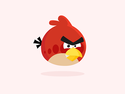 Red Angry Bird bird illustrator red sketch app