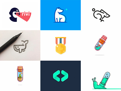 Top 9 illustration line logos top