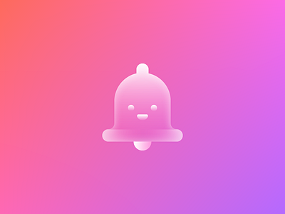 Dribbble Invite! bell dribbble emoji gradient icon illustration invitation invite white