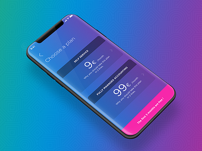 Pricing plans design gradient iphone x layout mobile plans pricing pricing plan ui