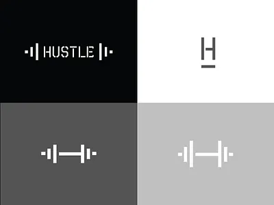 Hustle Extras branding dribbble exercise fitness health logos sports stencil training typography