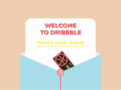 Welcome envelope ticket welcome
