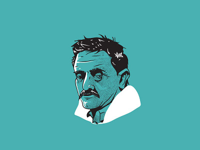 Kurt bogul kurt portrait vector vonnegut