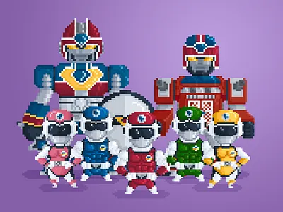 Pixel Little Guys & Gals 82: Flashmen 8bit character comics cute design flashman illustration japan pixel tokusatsu vector