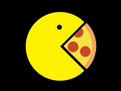 Pac Man Pizza by Chris Reinecke on Dribbble .ENDRECHERI. × PAC-MAN