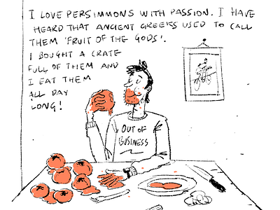 #mylifeillustrations: Persimmons lineart persimmon sketch