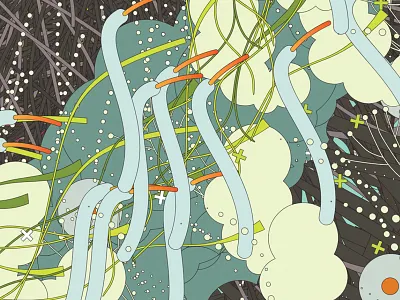 In The Weeds 002 Color abstract generative art