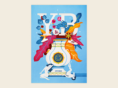 Illustration Design with the Theme of Y&B Studio colors，illustration，graphic design