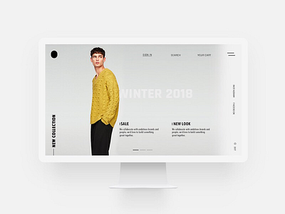 online shop cart design landing page man shop new collection onlone shop product sale ui ux website winter