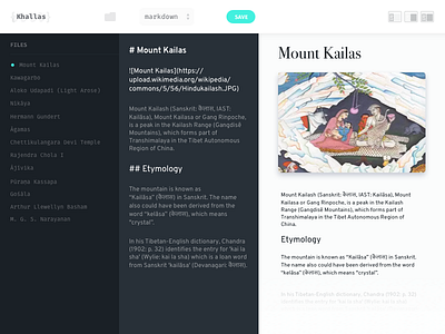 Khallas UI editor live markdown ui