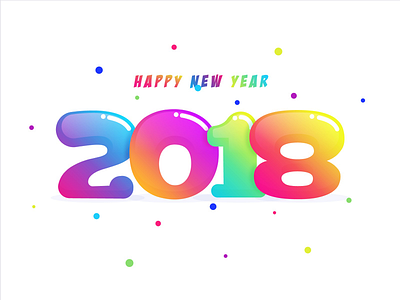 14/20 2018 2018 celebration colors design illustrator new party text vector year