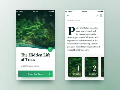 The Hidden Life Of Trees book forest green ios modern read reader serif trees