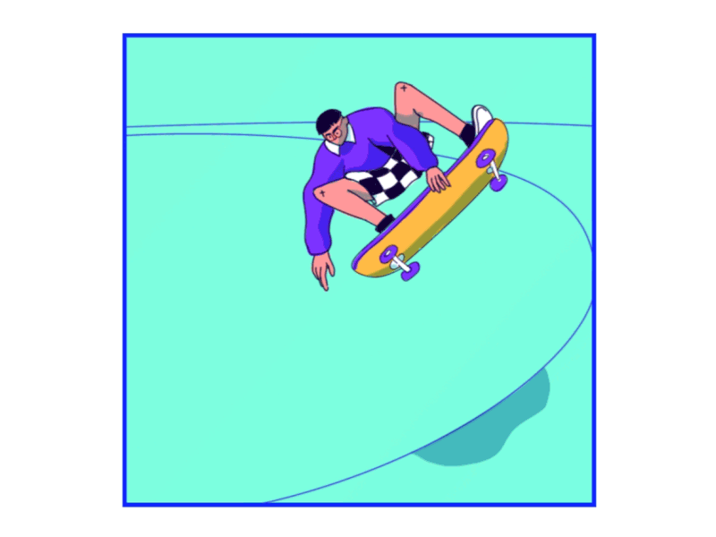 Motion Skater animation app art design flat illustration interface logo mobile motion ui ux