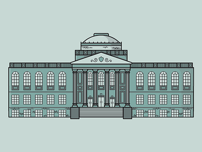 Wilson Library architecture building flat monoline monoweight north carolina