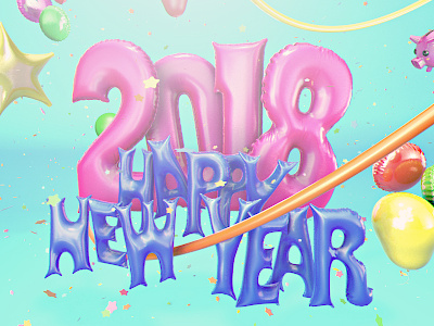 Happy New Year To Everyone 2018 cinema 4d happy new year new year