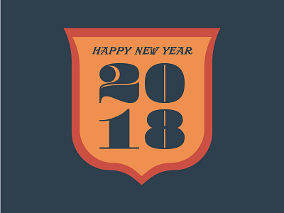 Happy New Year badge happy new year retro type vintage