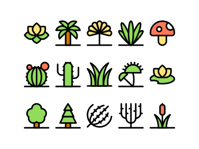 Plants grey icon icons line lineal linear lines minimalism minimalist plant plants white