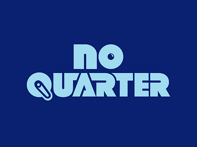 No Quarter - Pinbar Logo arcade lettering logo pinball