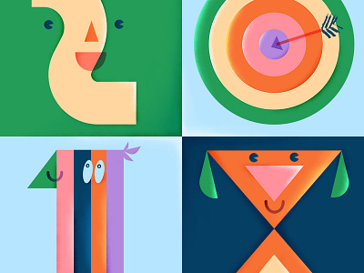 HAPPY 2018 2018 animals characters childrens colourful flat fun illustration kids new years