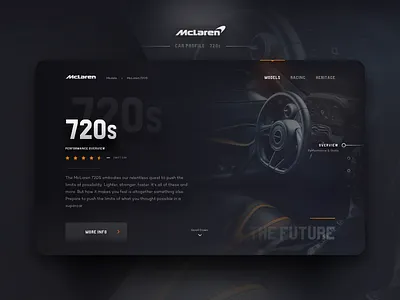 Mclaren 720s black car card dark ferrari lamborghini matte black mclaren orange supercar ui