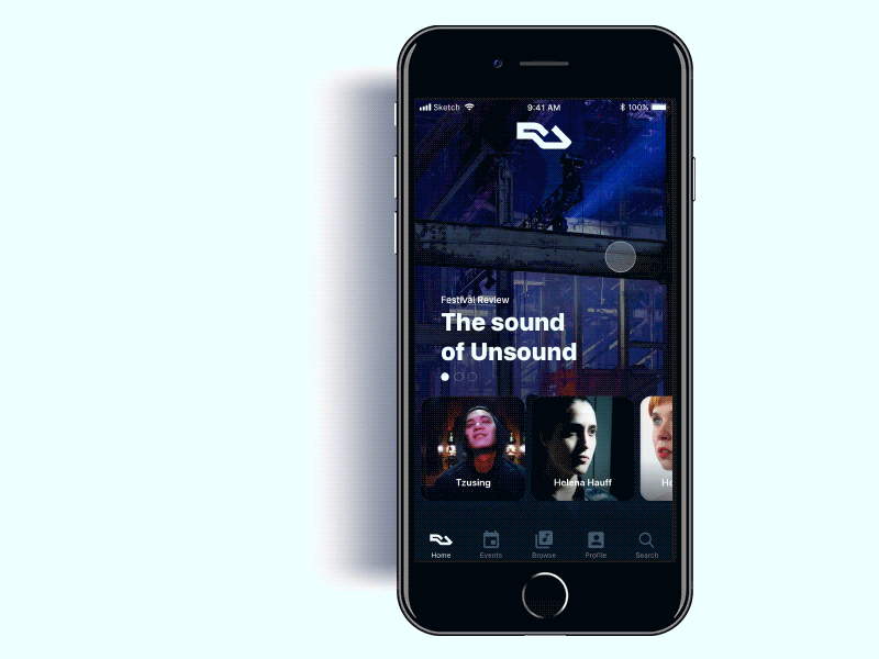 Resident Advisor app concept app mobile music principle resident advisor sketch