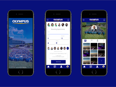 Olympus Corporation of America app design corporate dashboard meetings product design