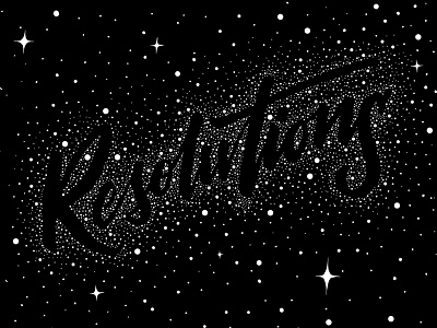 Resolutions galaxy lettering new year resolutions space stars