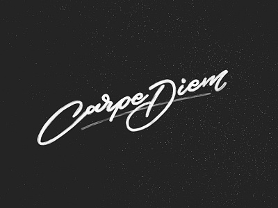 Carp those Diems black and white brush lettering bw carpe diem grain inspiration latin lettering minimal procreate simple textures