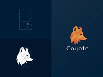 Coyote animal logo coyote fox golden ratio goldenratio logo