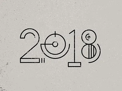 2018 2018 happy new year lettering new year nye type vector