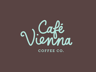 Cafe Vienna Coffee Co. brand branding coffee identity logo mark script wordmark