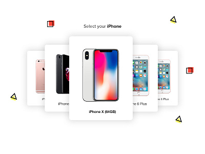 Select your iPhone Section Design apple creative design iphone iphonex phone section select website