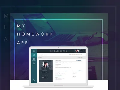 My Homework App adobe illustrator adobe photoshop adobe xd app art direction graphic design interaction design tablet ui uiux user experience web design