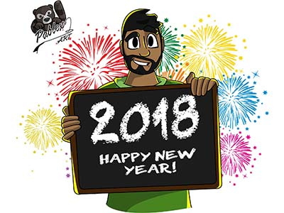 Happy New Year 2018 design fireworks happy happynewyear vector