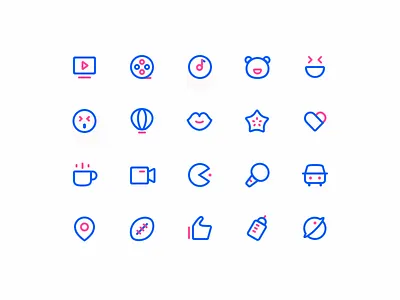 line icons color icon line